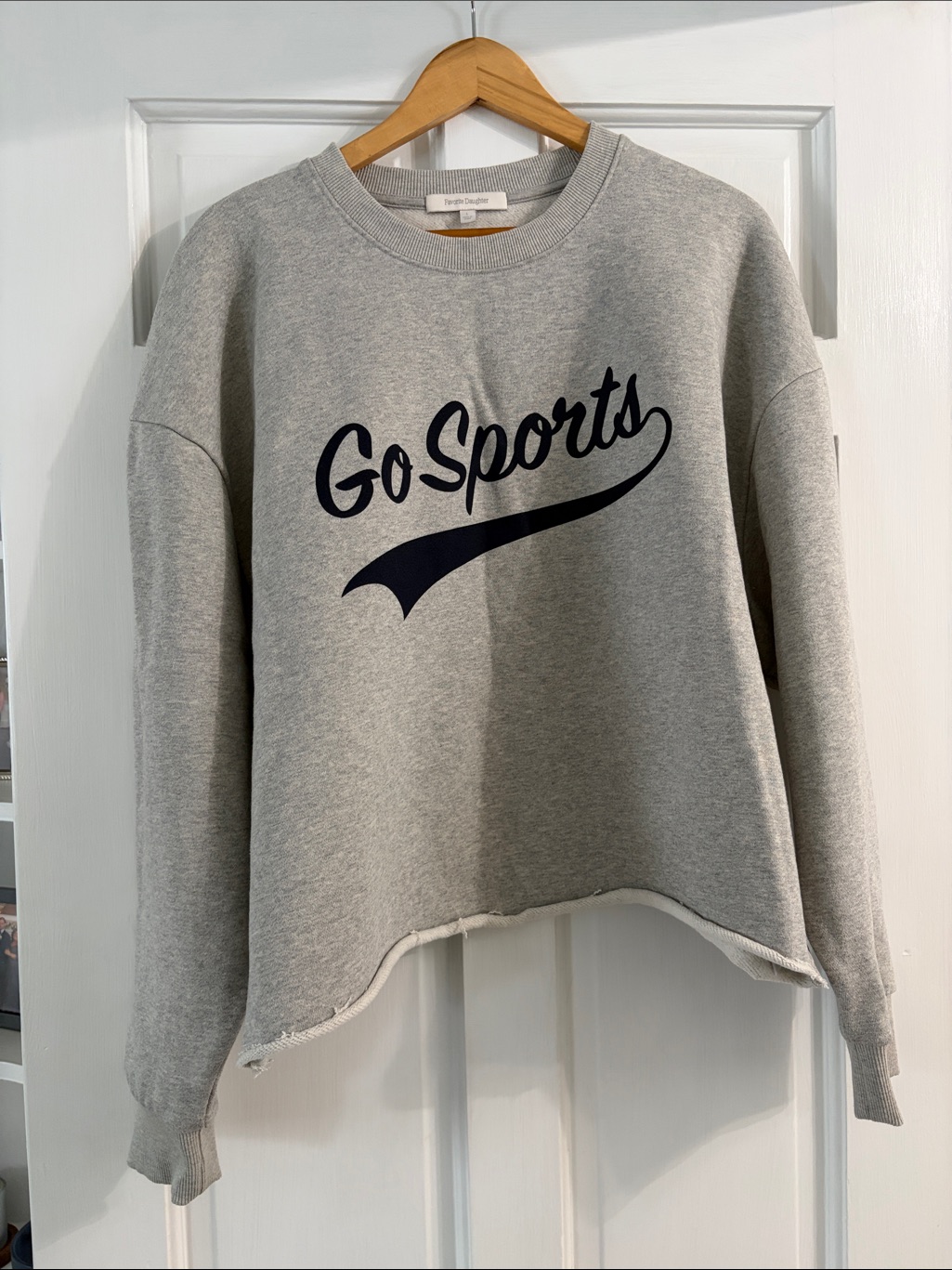 Favorite Daughter Large Go Sports Gray Crewneck Sweatshirt